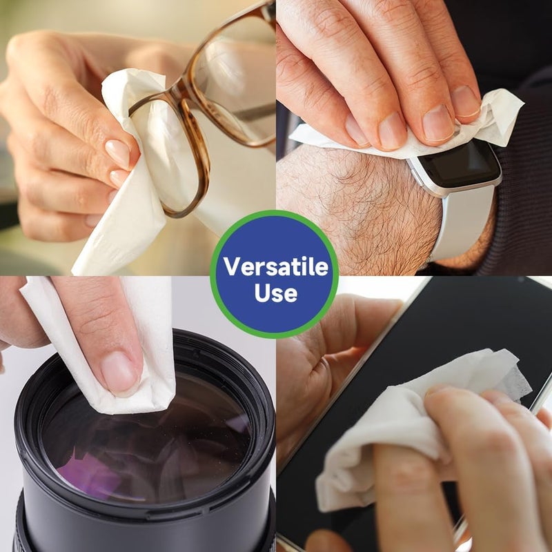 VisClear Lens Wipes for Eyeglasses, 200 Counts, Extra Moist Individually Wrapped Eyeglass Cleaner Wipes, Safe from Scratches and Streak, Glass Wipes for Eyeglasses, Camera Lens & Electronic Screens - Image 5